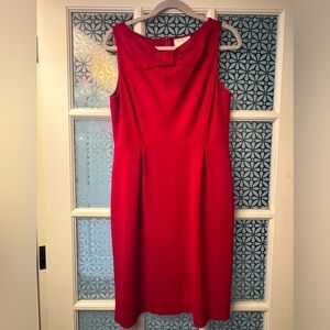 Kate spade red bow neck sheath dress 12